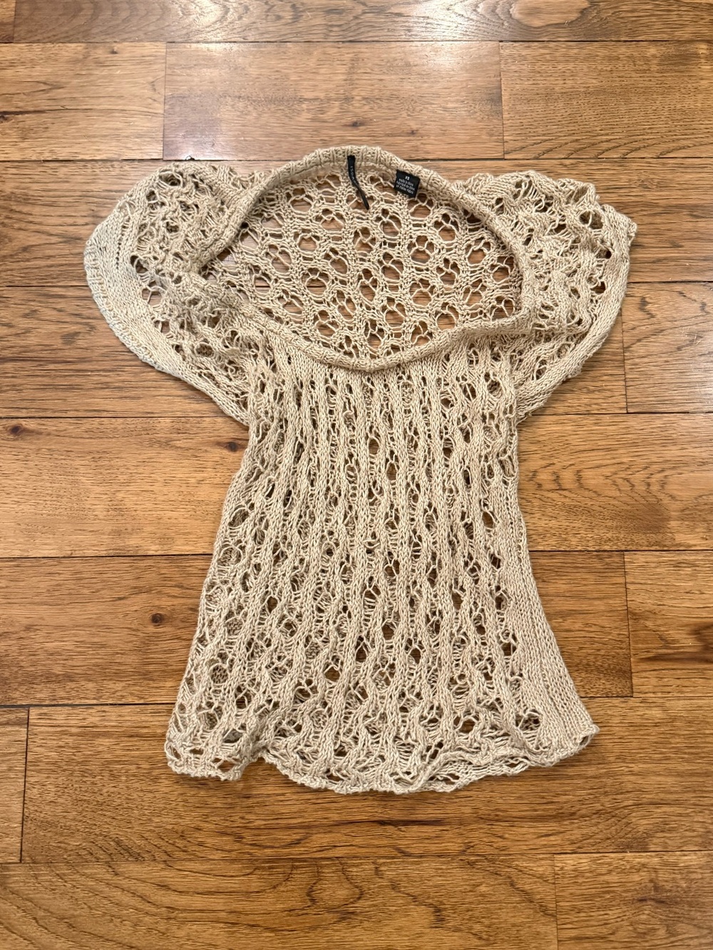 Isda & Co Beige Crochet Open-Knit Women's Top